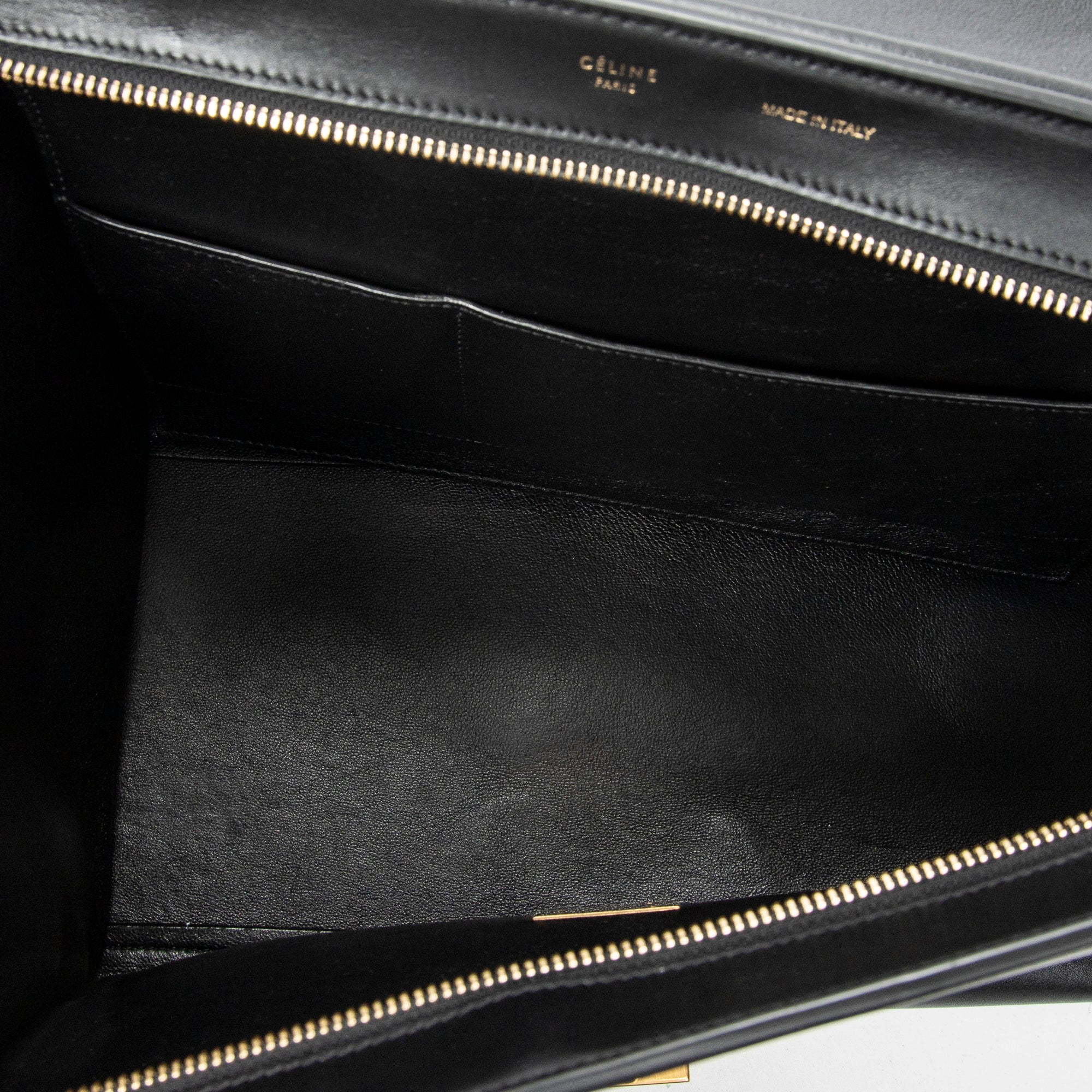 Shoulder Bag Medium Trapeze Blue Calfskin Leather