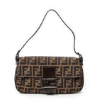 Shoulder Bag Baguette Brown Zucca Canvas