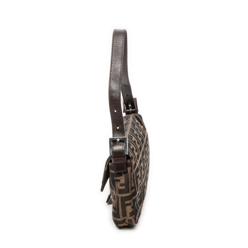 Shoulder Bag Baguette Brown Zucca Canvas