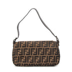 Shoulder Bag Baguette Brown Zucca Canvas