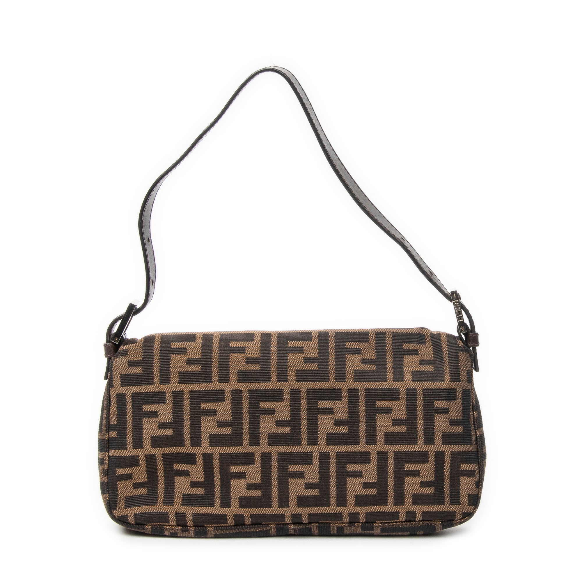 Shoulder Bag Baguette Brown Zucca Canvas