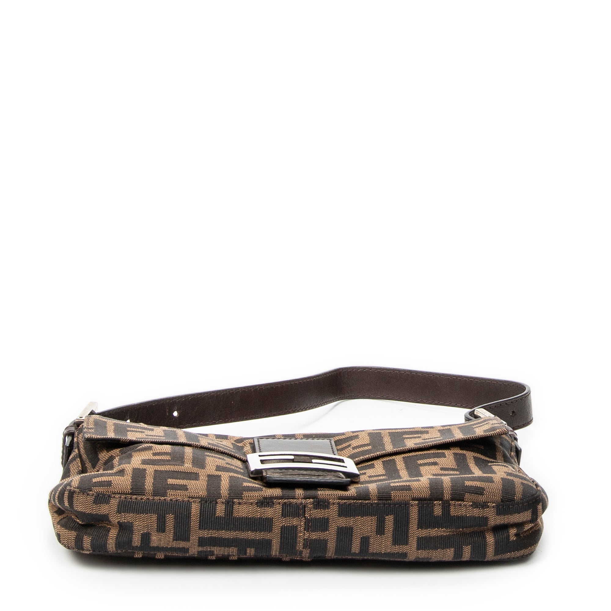 Shoulder Bag Baguette Brown Zucca Canvas