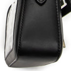 Shoulder Bag Mini Baguette Crossbody Black Zucca Vinyl Canvas