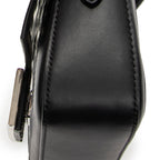 Shoulder Bag Mini Baguette Crossbody Black Zucca Vinyl Canvas