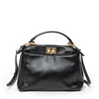 Shoulder Bag Mini Peekaboo Black Calfskin Leather