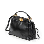 Shoulder Bag Mini Peekaboo Black Calfskin Leather