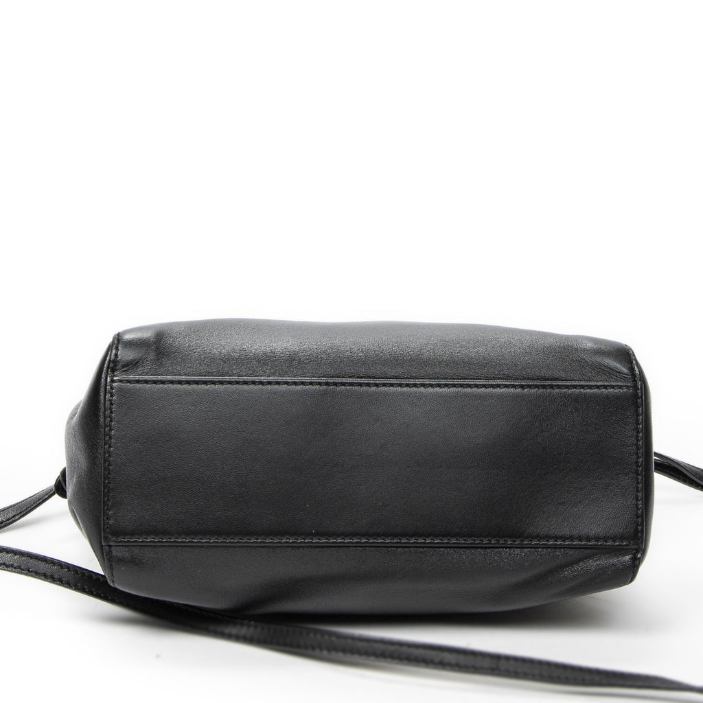 Shoulder Bag Mini Peekaboo Black Calfskin Leather