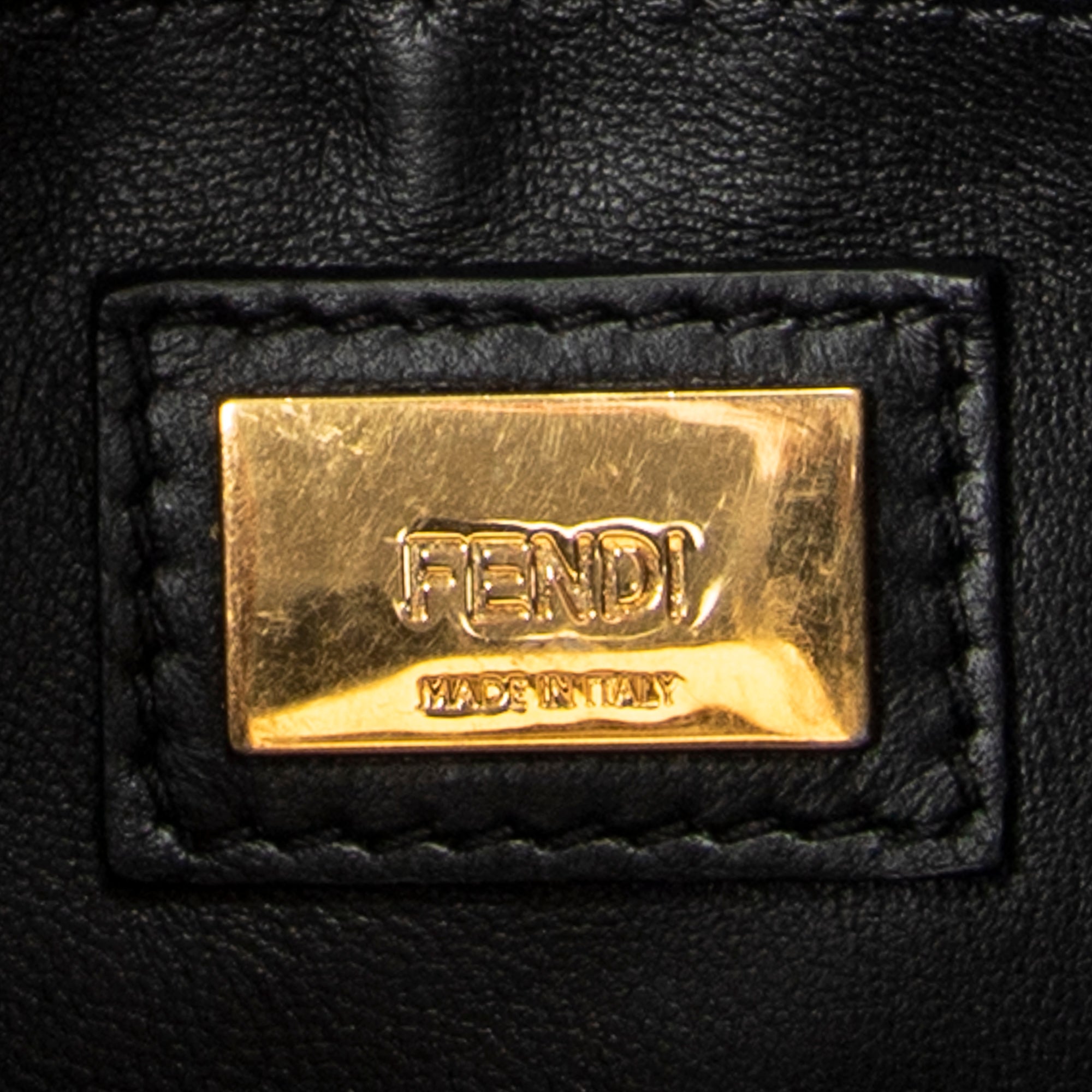 Shoulder Bag Mini Peekaboo Black Calfskin Leather