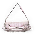 Shoulder Bag Medium Horsebit Chain Iridescent Pink Quilted Calfskin Leather