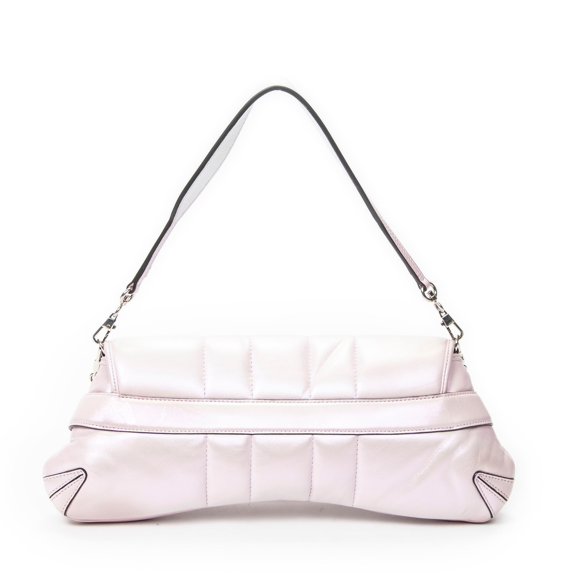 Shoulder Bag Medium Horsebit Chain Iridescent Pink Quilted Calfskin Leather