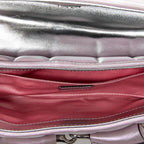 Shoulder Bag Medium Horsebit Chain Iridescent Pink Quilted Calfskin Leather