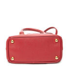 Shoulder Bag Mini Galleria Double Zip Tote Red Saffiano Leather