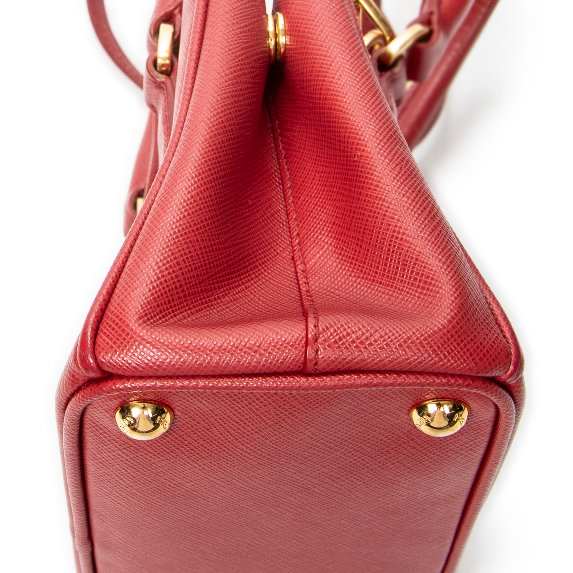 Shoulder Bag Mini Galleria Double Zip Tote Red Saffiano Leather