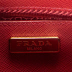 Shoulder Bag Mini Galleria Double Zip Tote Red Saffiano Leather