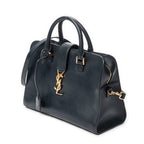 Shoulder Bag Small Monogram Cabas Navy Calfskin Leather