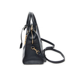 Shoulder Bag Small Monogram Cabas Navy Calfskin Leather