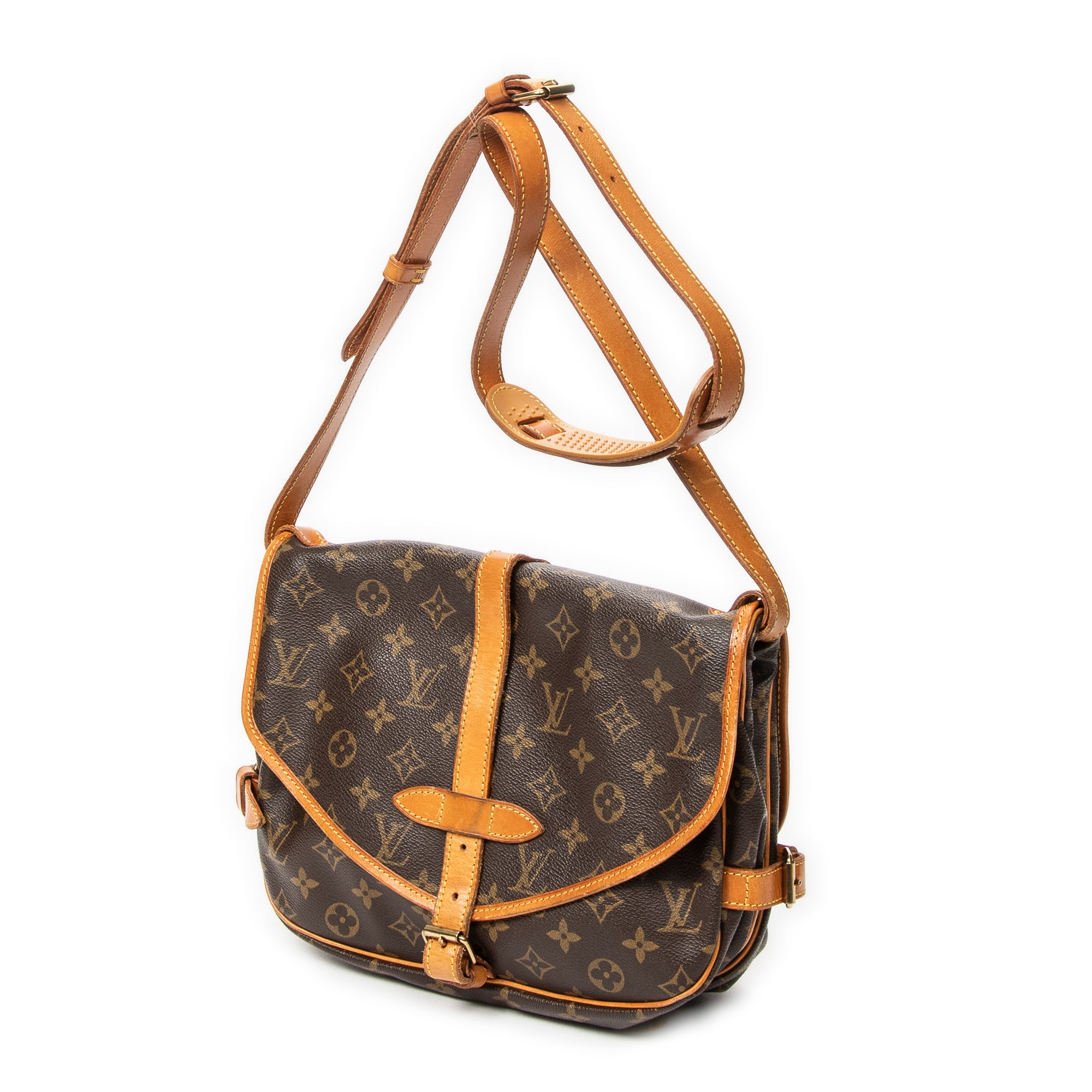 Shoulder Bag Saumur MM Brown Monogram Canvas