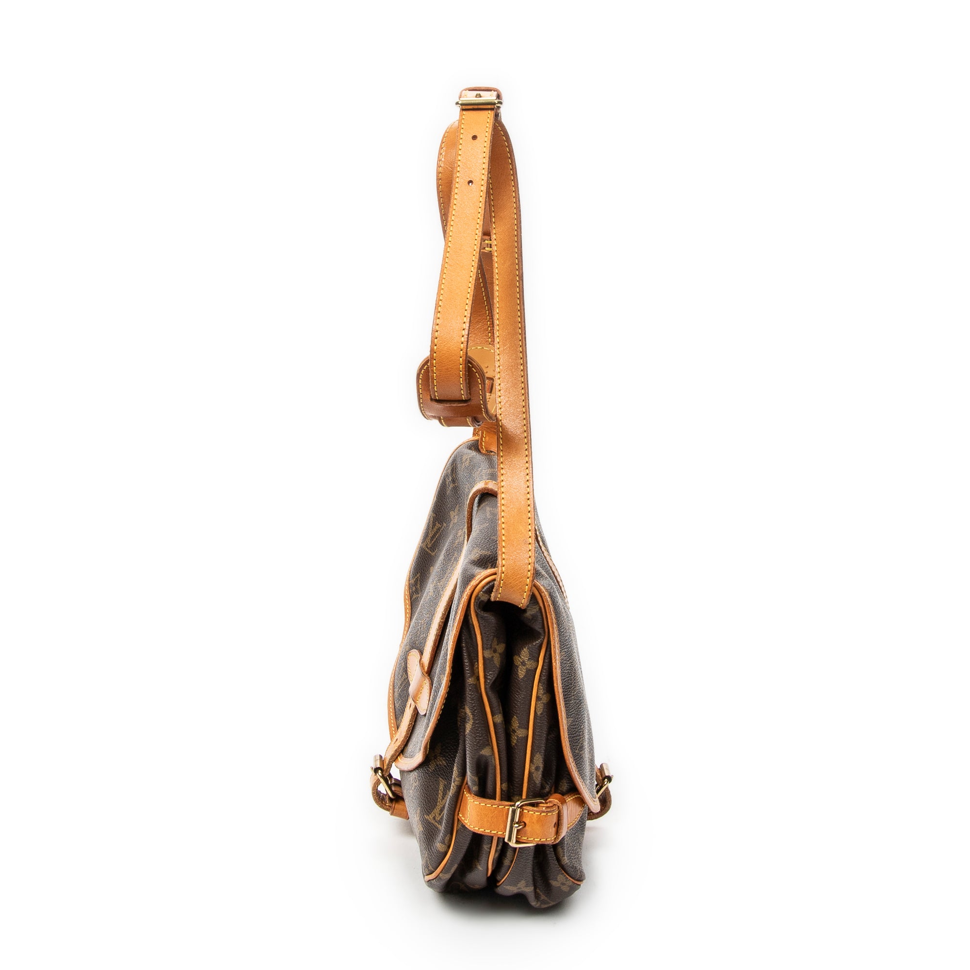 Shoulder Bag Saumur MM Brown Monogram Canvas