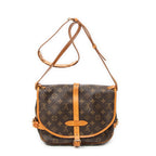 Shoulder Bag Saumur MM Brown Monogram Canvas