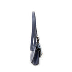 Shoulder Bag Mini Georgia Metallic Blue Metallic Calfskin Leather