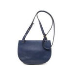 Shoulder Bag Mini Georgia Metallic Blue Metallic Calfskin Leather
