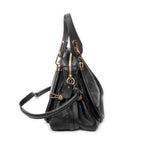 Shoulder Bag Medium Paraty Black Grained Calfskin Leather