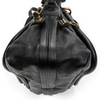 Shoulder Bag Medium Paraty Black Grained Calfskin Leather