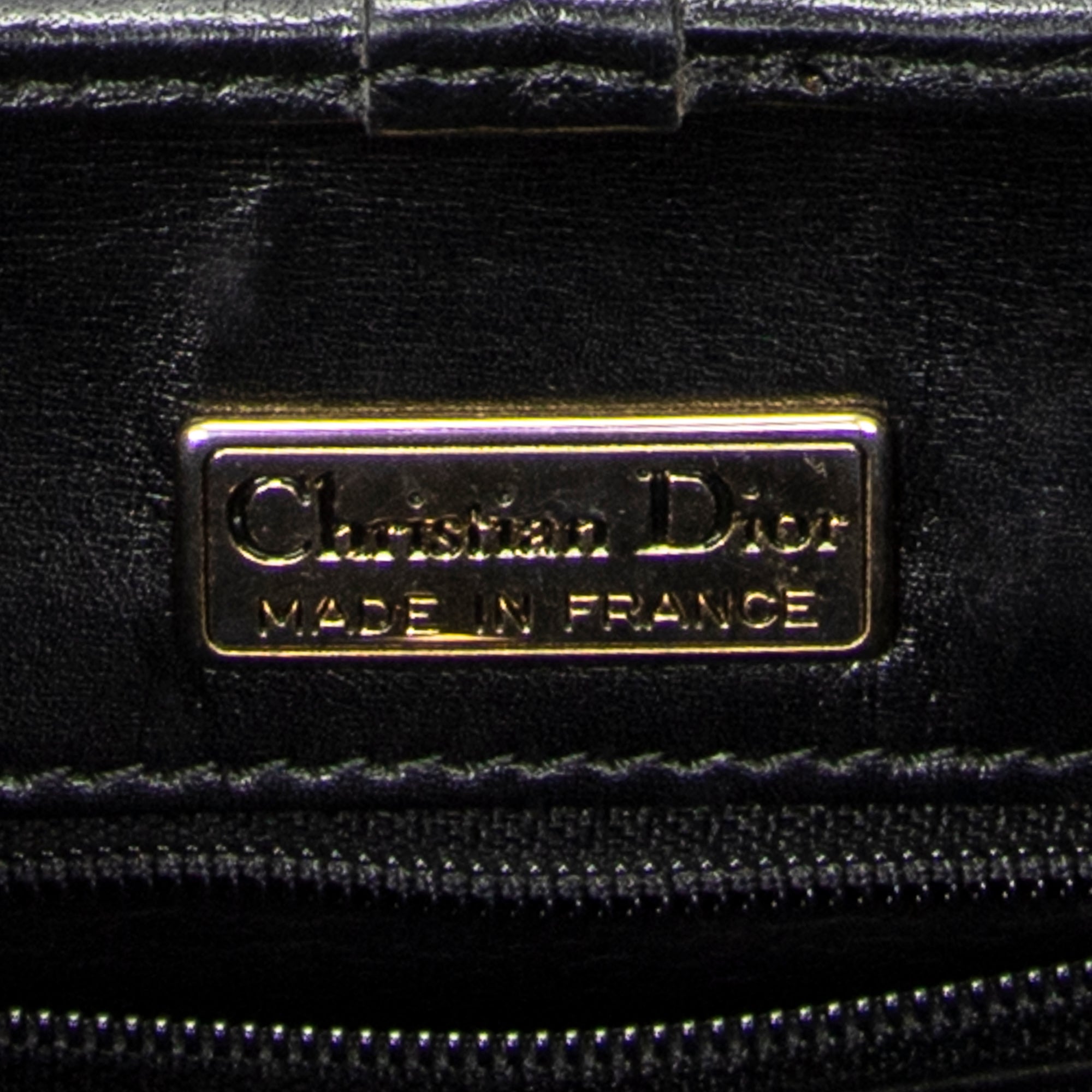 Shoulder Bag Vintage Flap Bucket Tote Black Grained Calfskin Leather