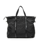Shoulder Bag Zip Shopping Tote Black Guccissima Nylon Canvas
