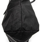 Shoulder Bag Zip Shopping Tote Black Guccissima Nylon Canvas