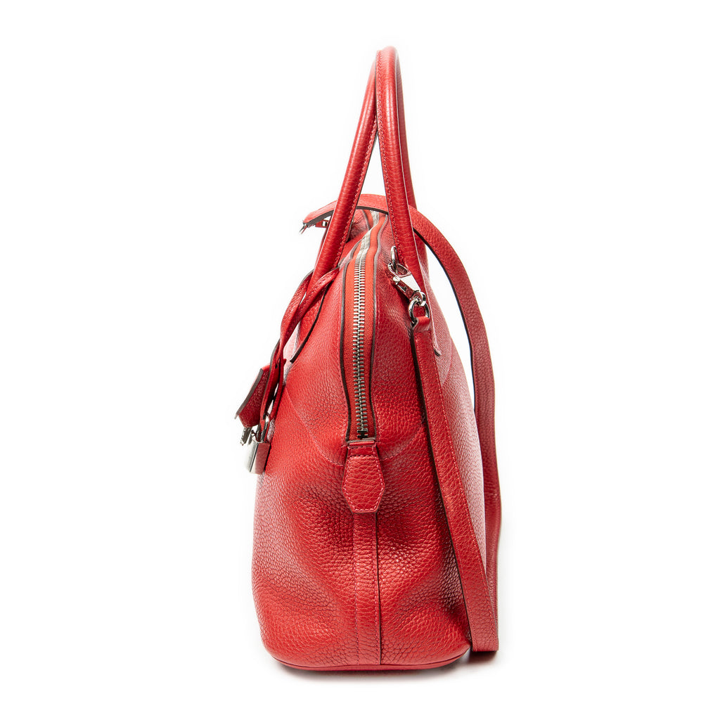 Shoulder Bag Bolide 31 Rouge Garance Clemence Leather