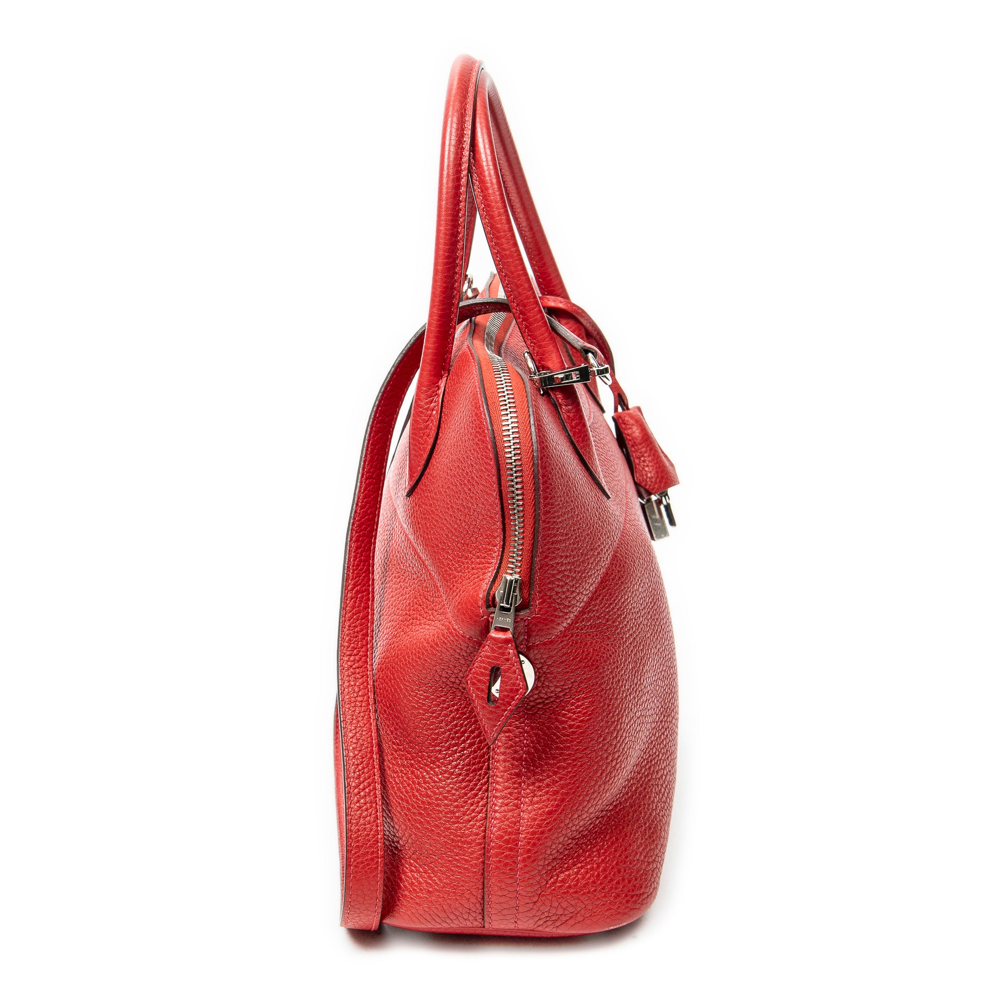 Shoulder Bag Bolide 31 Rouge Garance Clemence Leather