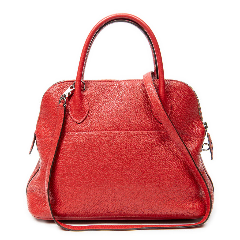 Shoulder Bag Bolide 31 Rouge Garance Clemence Leather