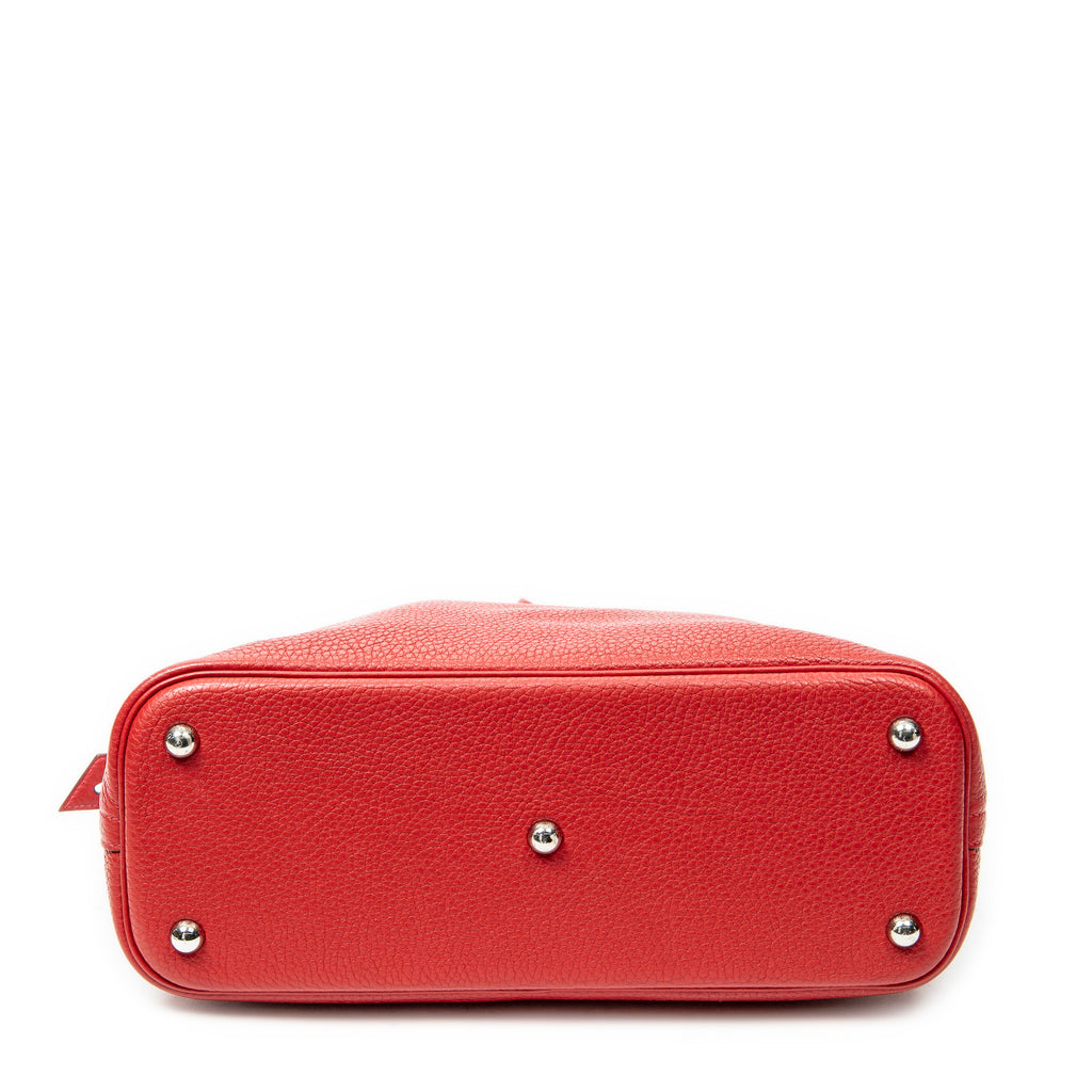 Shoulder Bag Bolide 31 Rouge Garance Clemence Leather