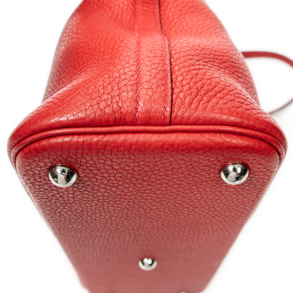 Shoulder Bag Bolide 31 Rouge Garance Clemence Leather