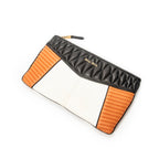 Clutch Biker Zip Clutch Dark Brown Nappa Quilted Leather