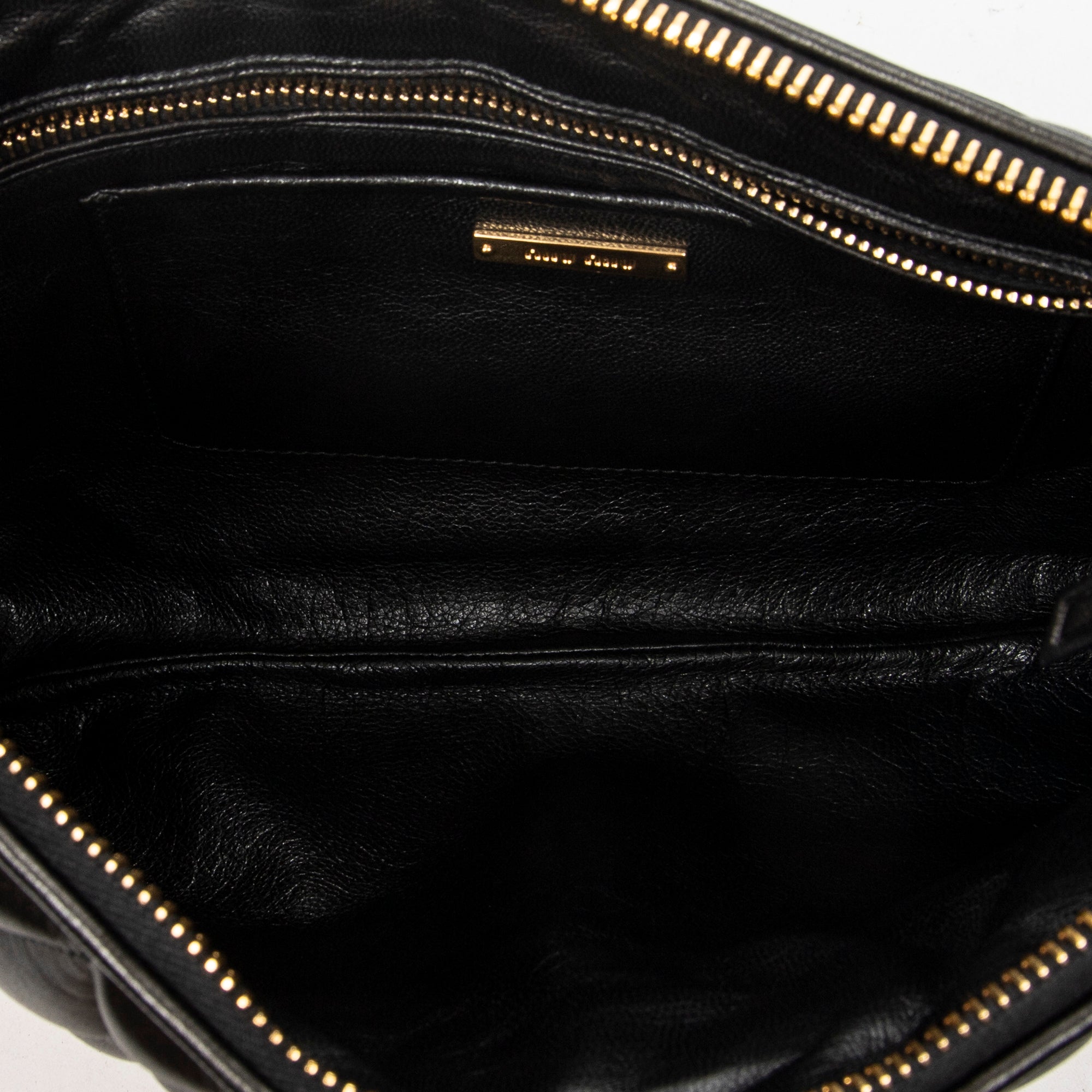 Clutch Biker Zip Clutch Dark Brown Nappa Quilted Leather
