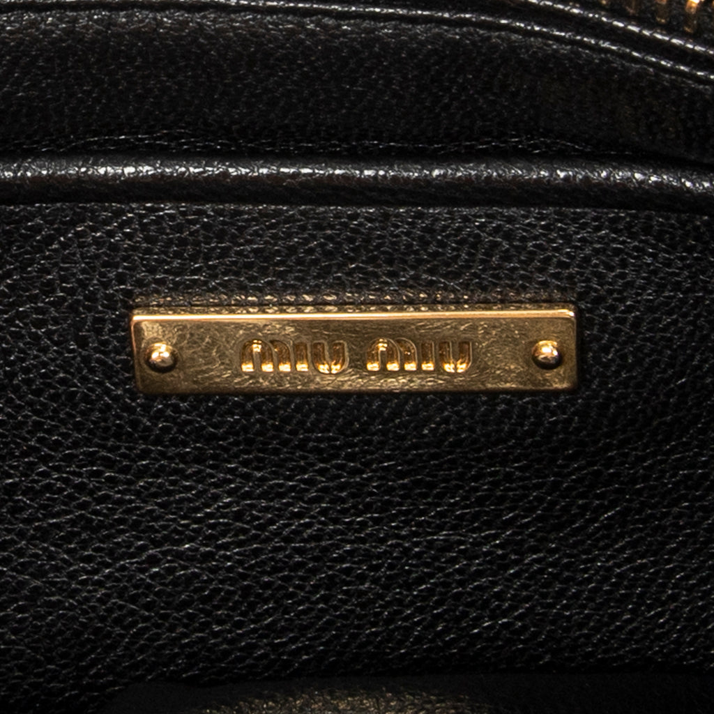 Clutch Biker Zip Clutch Dark Brown Nappa Quilted Leather