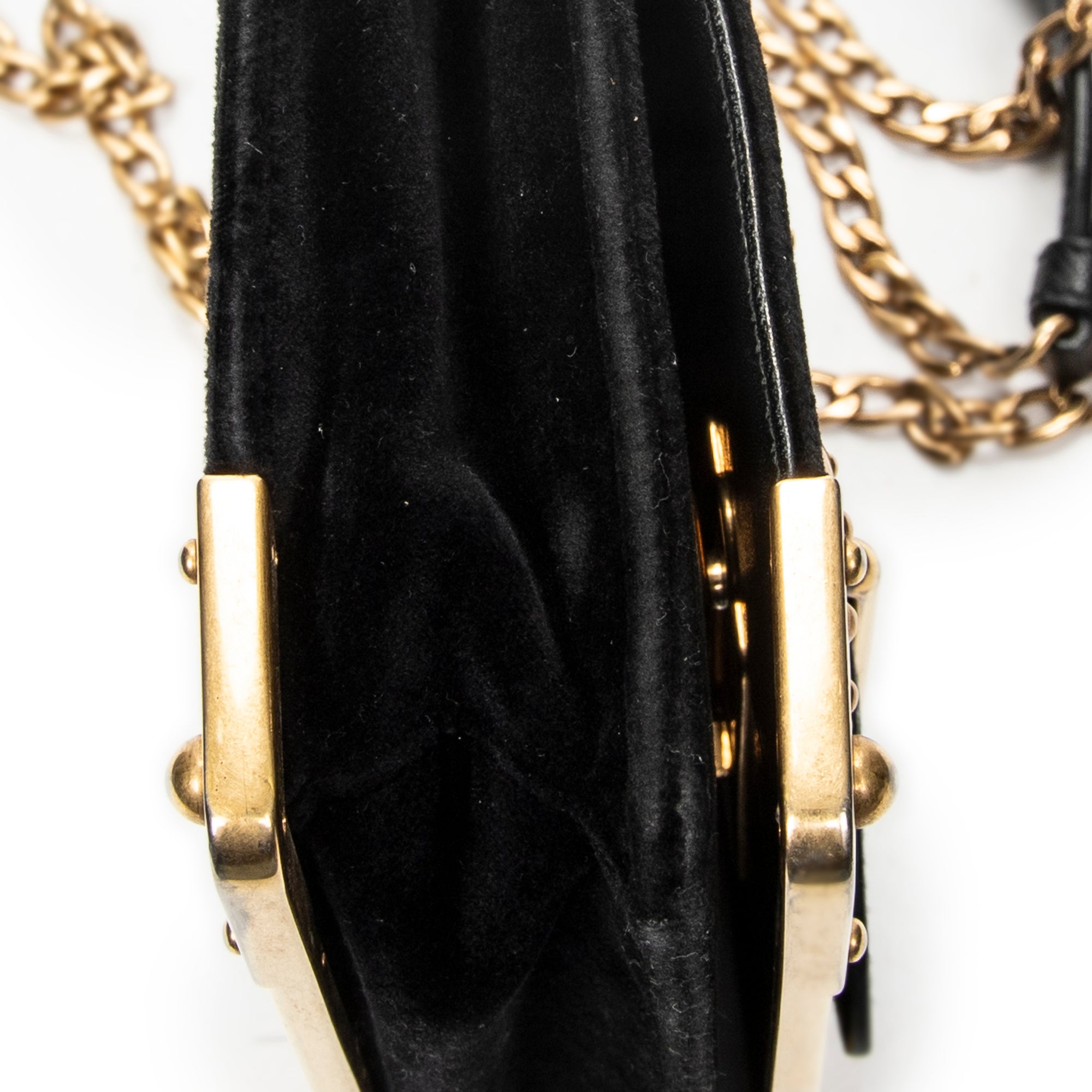Shoulder Bag Cahier Astrology Crossbody Black Embellished Velvet Canvas