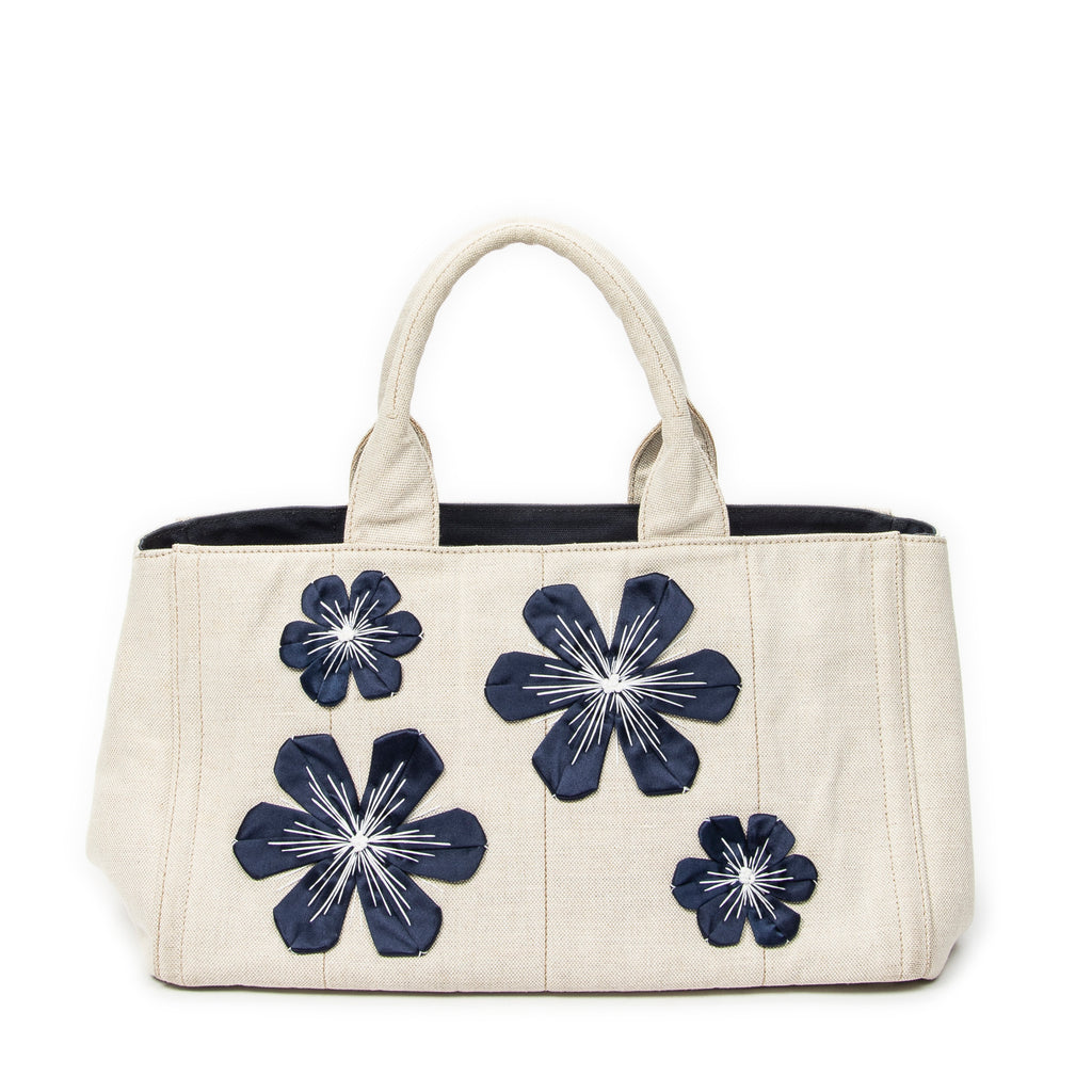 Shoulder Bag Large Mistolino Canapa Tote Beige Embroidered Canapa Canvas