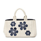 Shoulder Bag Large Mistolino Canapa Tote Beige Embroidered Canapa Canvas