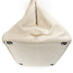 Shoulder Bag Large Mistolino Canapa Tote Beige Embroidered Canapa Canvas