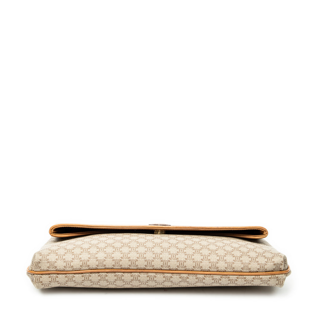 Clutch Vintage Flap Clutch Beige Macadam Coated Canvas