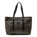 Shoulder Bag Shopping Tote Black Macadam Coated Canvas