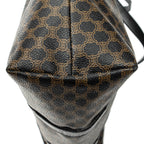 Shoulder Bag Shopping Tote Black Macadam Coated Canvas