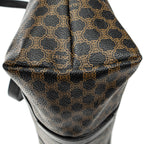 Shoulder Bag Shopping Tote Black Macadam Coated Canvas