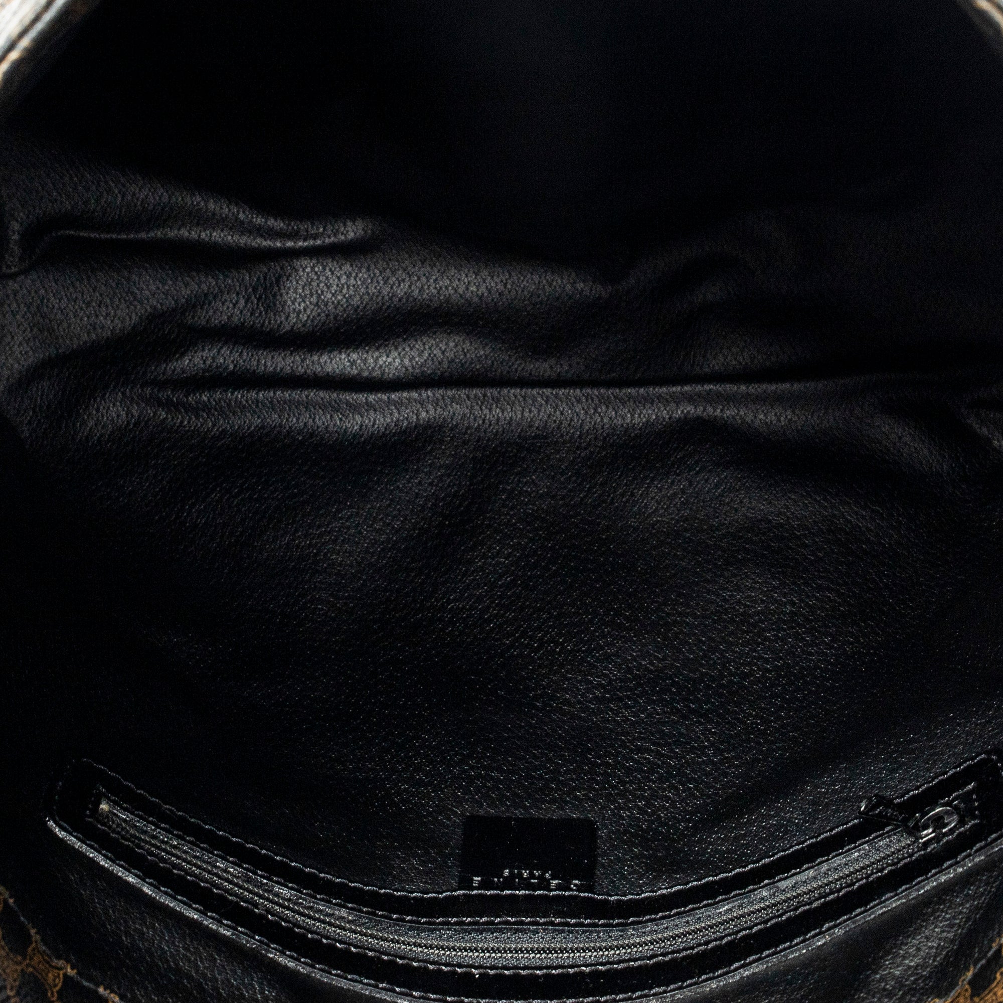Shoulder Bag Shopping Tote Black Macadam Coated Canvas