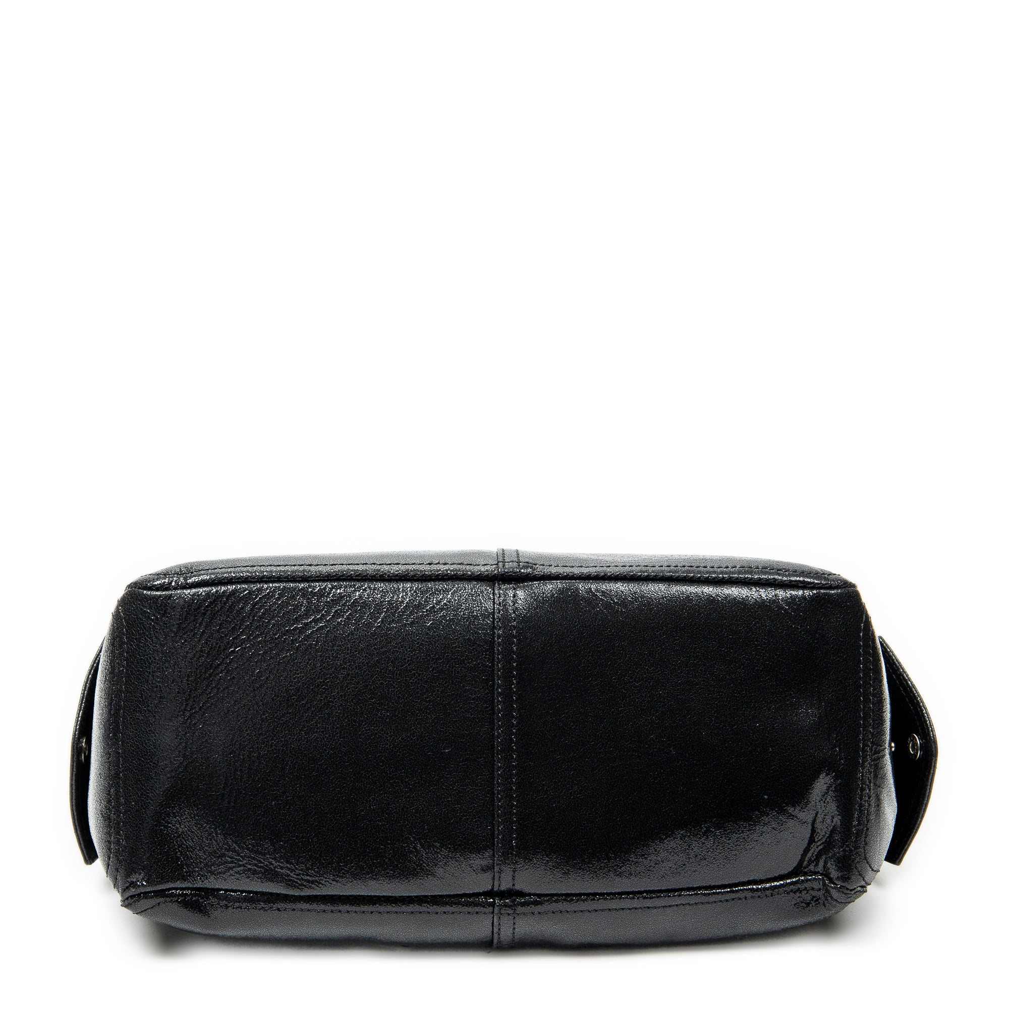 Handbag Biker Boogie Black Metallic Leather