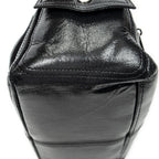 Handbag Biker Boogie Black Metallic Leather