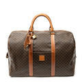 Travel Bag Vintage Medium Travel Boston Brown Macadam Coated Canvas
